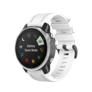 Garmin Fenix 7S/6S/6S Pro/5S/5S Plus Klockarmband i silikon - Vit