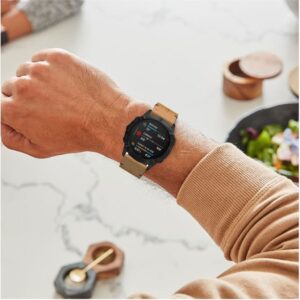 Garmin Fenix 6/5 Plus/5/Forerunner 935/Quatix 5 etc. Klockarmband i läder- Brun