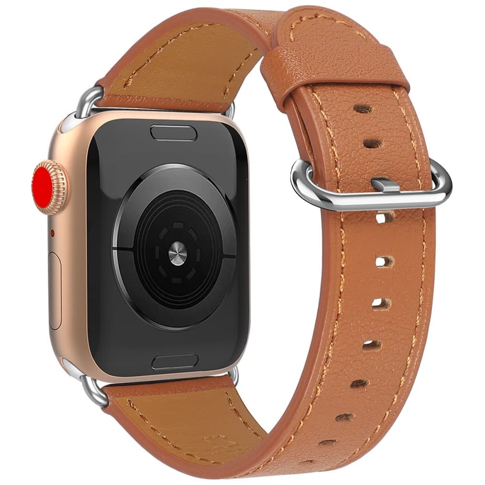 Apple Watch 42/44/46/49mm Klockarmband Läder - Brun