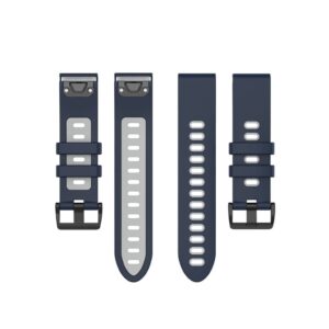 Garmin Fenix 6S/5S/6S Pro/5S Plus Klockarmband i silikon - Svart/Grå