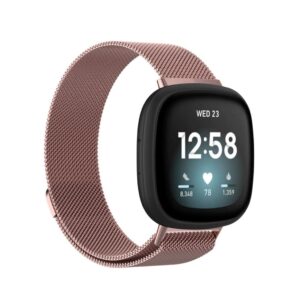 Magnetiskt Fitbit Versa 3 etc. band - Rosa
