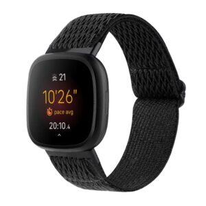 Justerbart Fitbit Versa 3/Versa Sense klockarmband - Svart