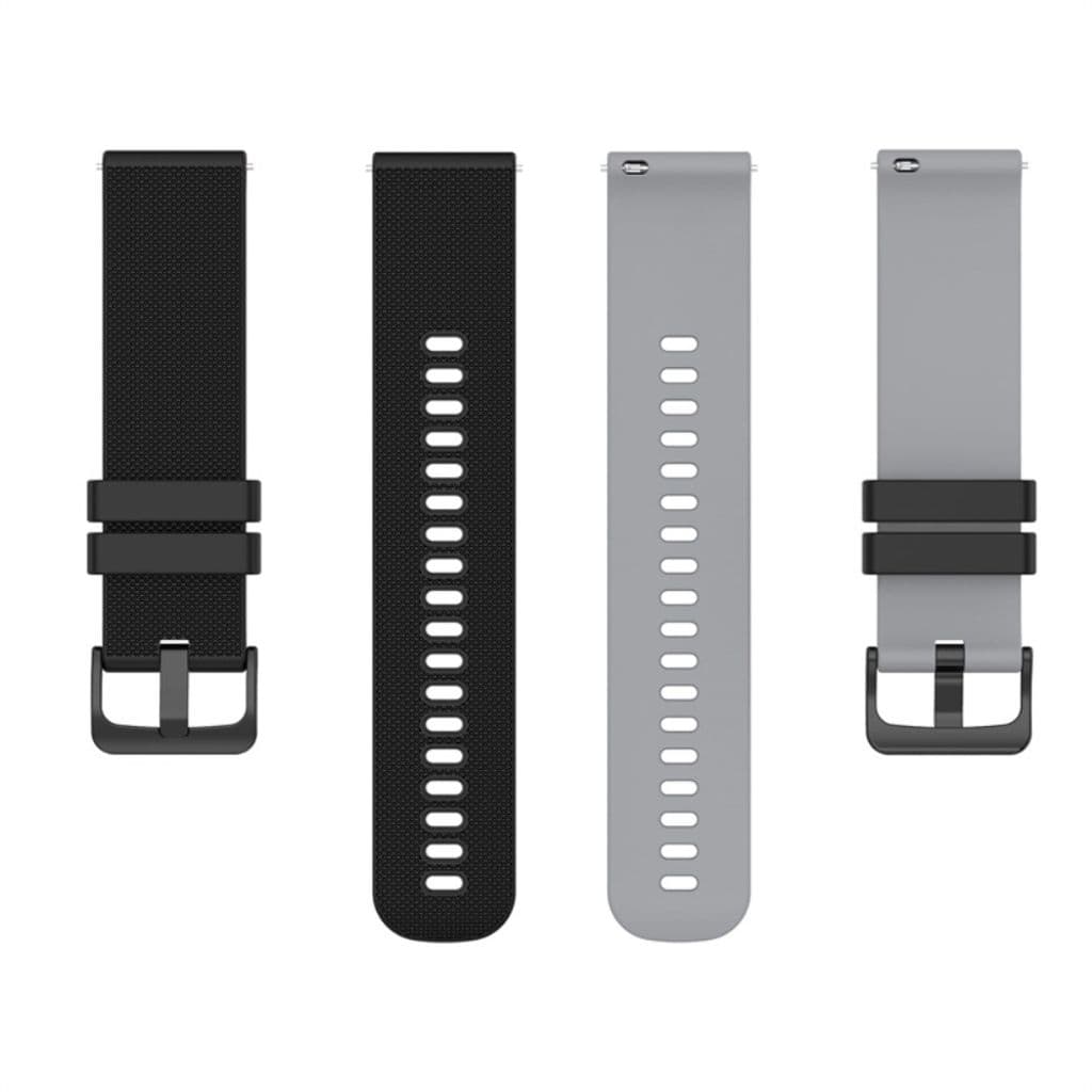 Garmin Venu 2 / VivoActive 4 etc. Tvåfärgat klockarmband i silikon - Svart/Grå