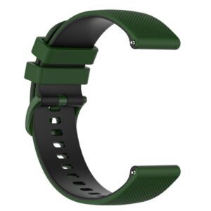 Garmin Venu 2 / VivoActive 4 etc. Tvåfärgat klockarmband i silikon - Grön/Svart