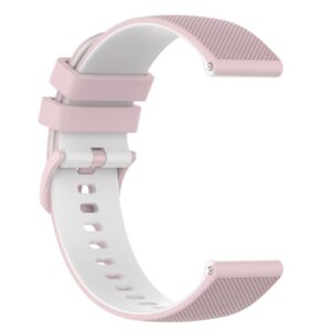 Garmin Venu 2 / VivoActive 4 etc. Tvåfärgat klockarmband i silikon - Rosa/Vit