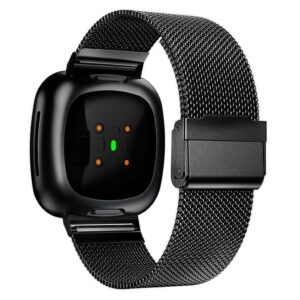 Justerbart Fitbit Versa 4 etc. band - Svart