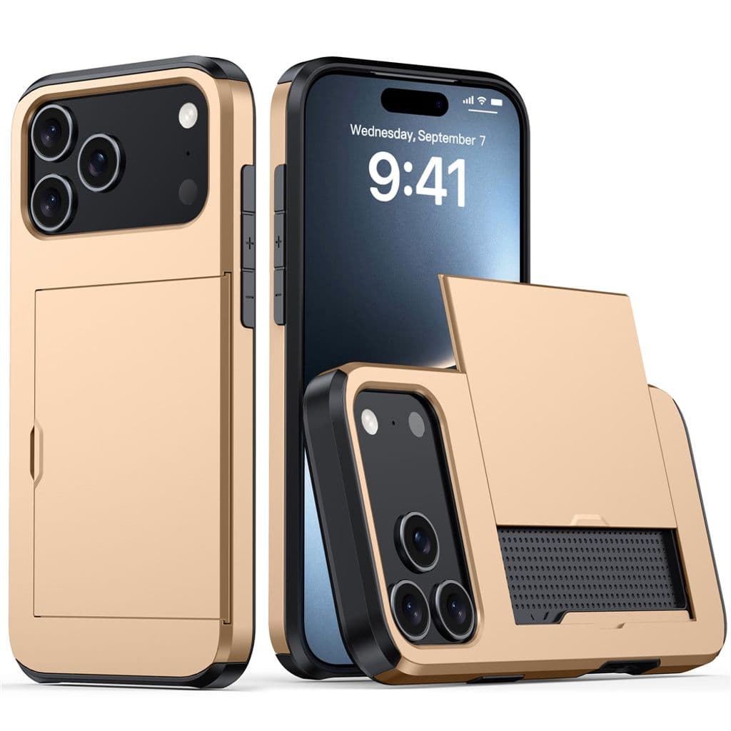 iPhone 17 Pro Max Skal med kortfack - Gul