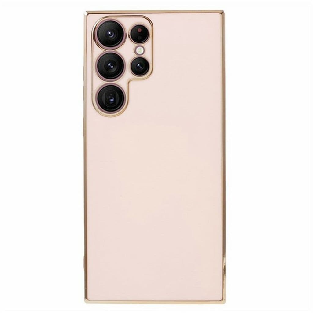 Samsung Galaxy S25 Ultra Skal med gulddetaljer - Rosa