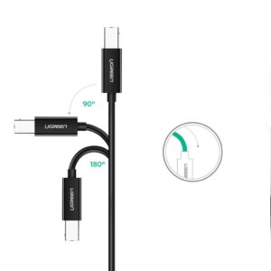 Ugreen USB-C till USB-B 2.0 Skrivarkabel 1m - Svart