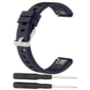 Garmin Fenix 5/Forerunner 935/Approach S60 etc. Klockarmband i silikon - Blå