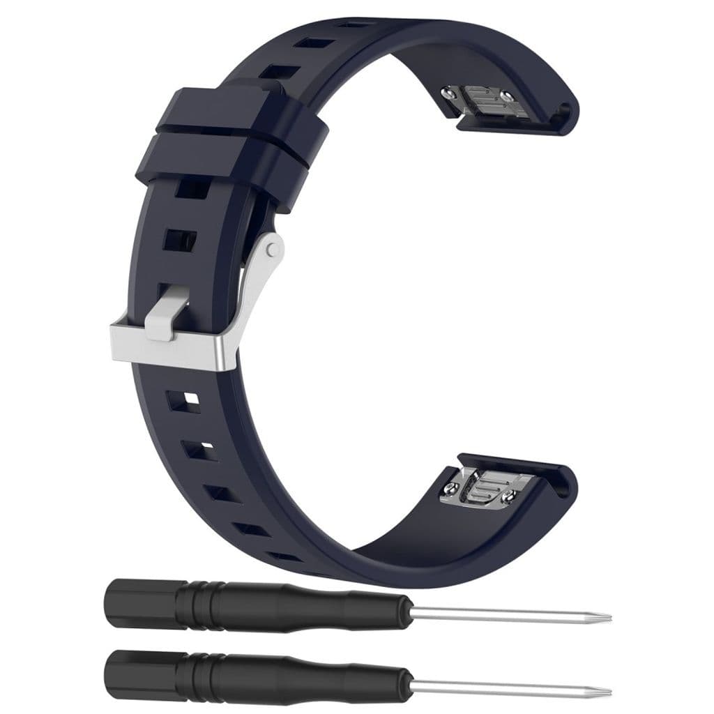 Garmin Fenix 5/Forerunner 935/Approach S60 etc. Klockarmband i silikon - Blå