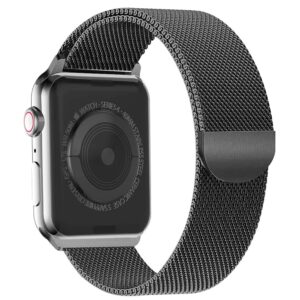 Apple Watch 42/44/46/49mm Klockarmband Milanese - Svart