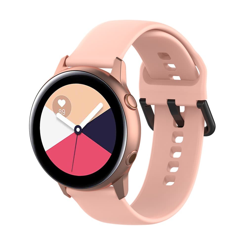 Smart Watch Silikonarmband 20mm för Galaxy Watch4 m.fl. - Rosa