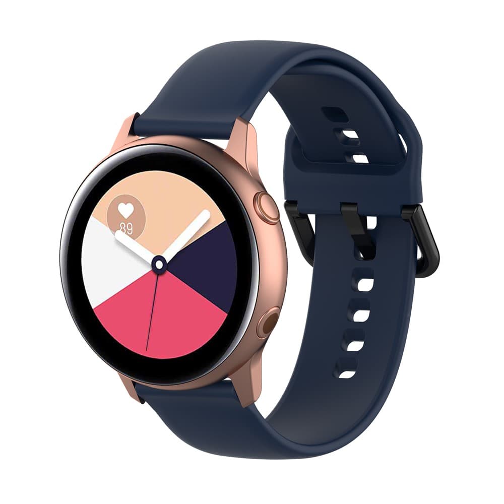 Smart Watch Silikonarmband 20mm för Galaxy Watch4 m.fl. - Blå