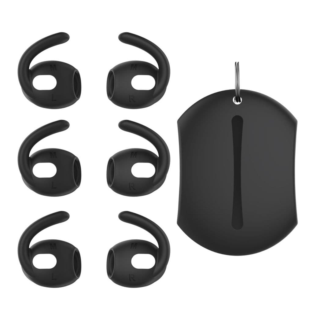 AHASTYLE Apple AirPods Pro 3 öronkrokar 3 Par, storlek M och fodral - svart