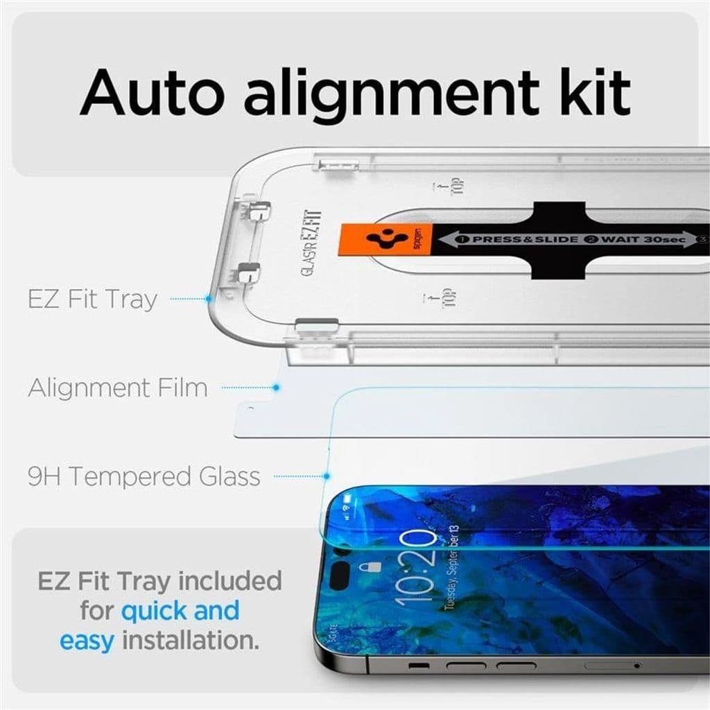 Spigen iPhone 14 Pro Max Skärmskydd i härdat glas – Glas.Tr Ez Fit 2-pack