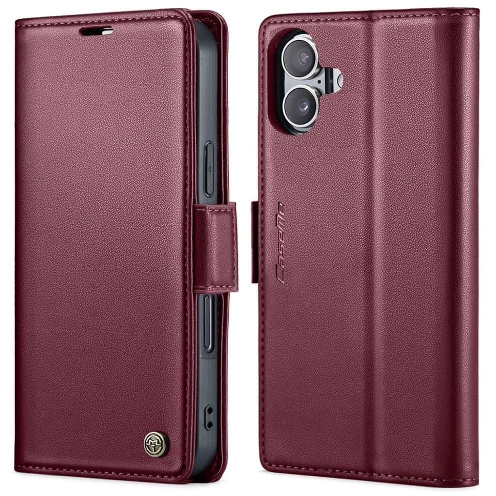 CASEME iPhone 16 Plus Fodral med Kortfack - Röd