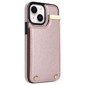 iPhone 15 Skal med korthållare - Roséguld