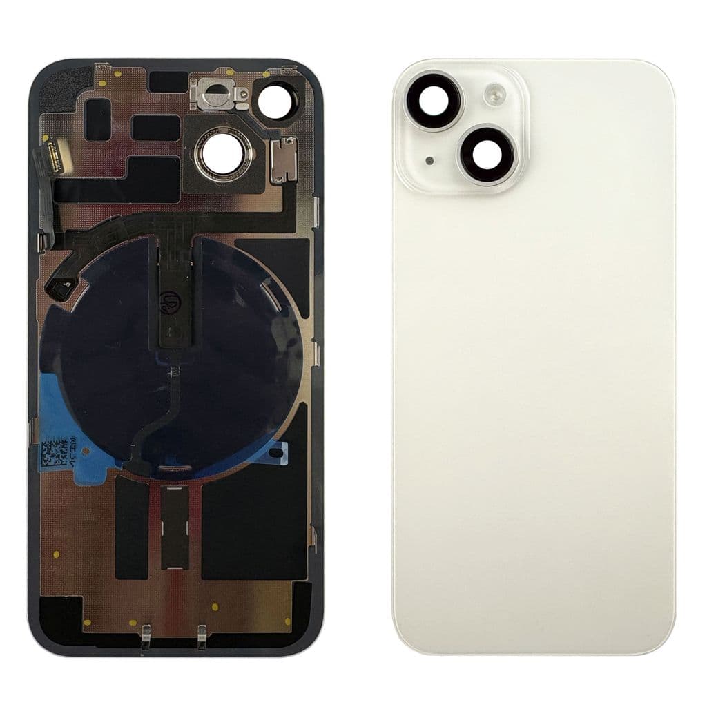 iPhone 14 Baksida med smådelar - Silver (Starlight)