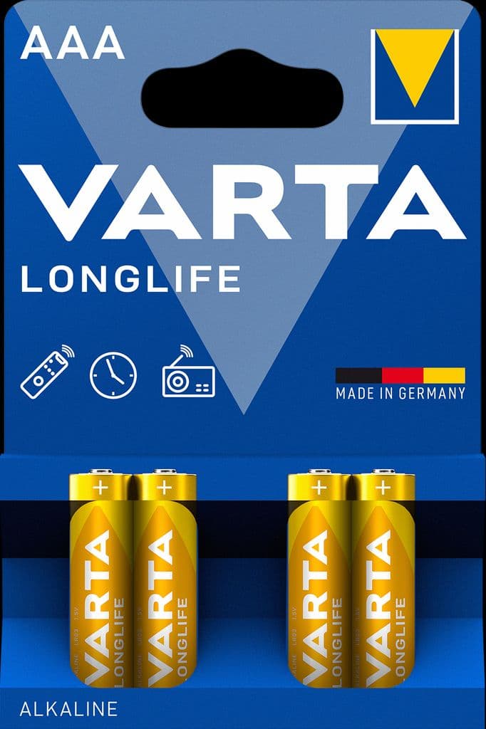 VARTA Longlife Alkaline AAA-batteri LR3, 4-pack