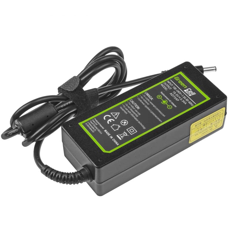 Green Cell Laddare för Dell Inspiron, 19.5V 3.34A 65W - Svart