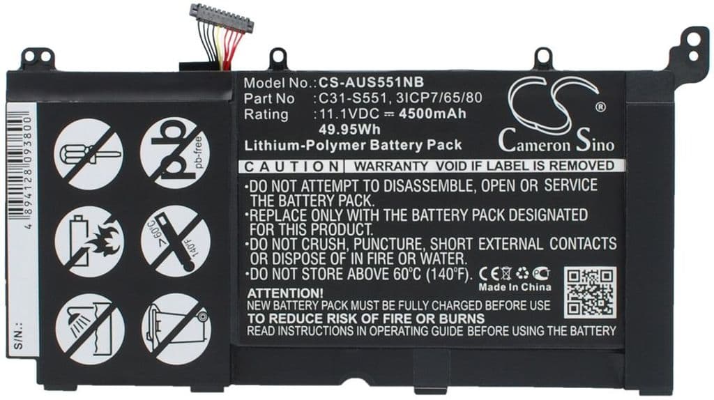 Batteri till Asus VivoBook S551L mfl