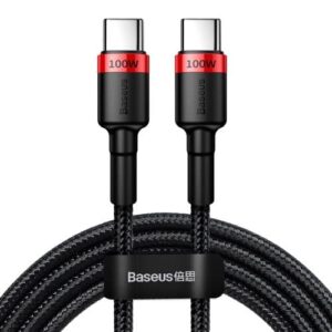 Baseus Cafule USB-C Kabel 100W, PD2.0 2m - Röd/Svart