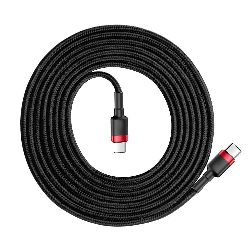 Baseus Cafule USB-C till USB-C Kabel, QC 3.0, PD, 3A, 2m - Svart