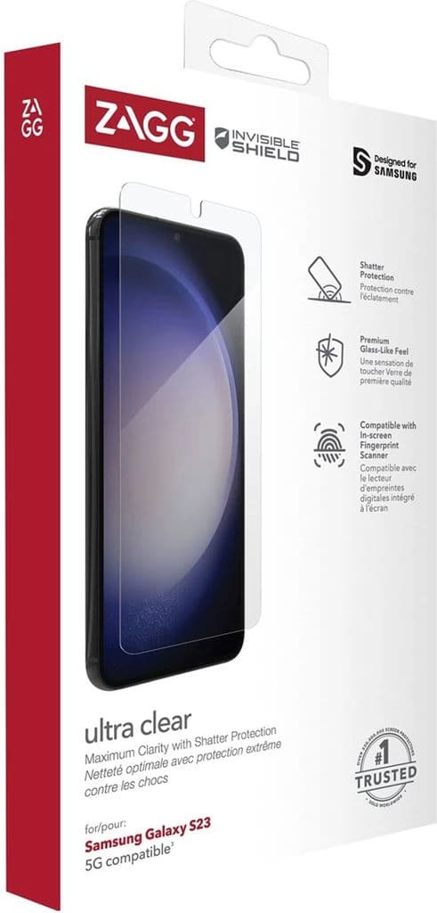 Zagg InvisibleShield Skärmskydd för Samsung Galaxy S23 - Transparent