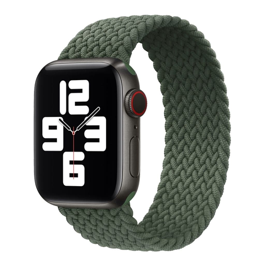 Apple Watch 42/44/46/49mm Klockarmband Flätat Nylon - Grön