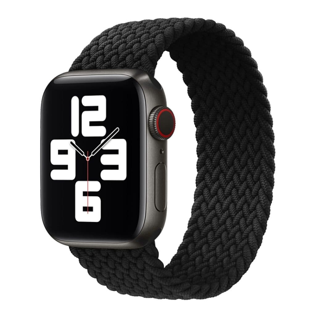 Apple Watch 42/44/46/49mm Klockarmband Flätat Nylon - Svart