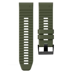 Garmin Fenix 7X / 6X / 5X Tvåfärgat klockarmband i silikon - Grön