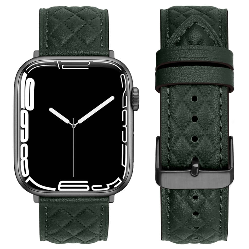 Apple Watch 38/40/41/42mm Läder Klockarmband - Grön