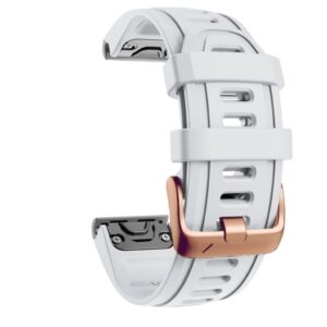 Garmin Fenix 7S / 6S Pro / 5S Plus Klockarmband i Silikon - Vit