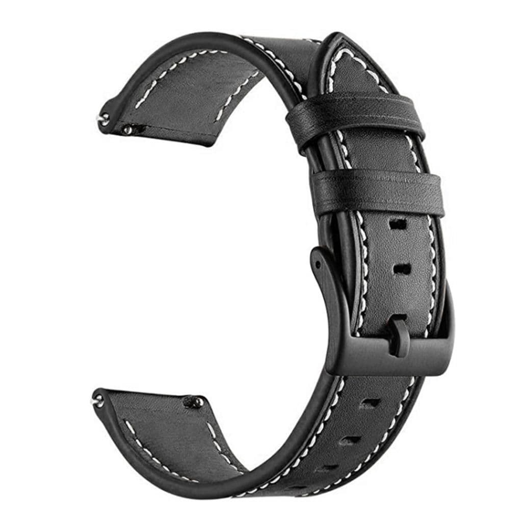Garmin Forerunner 265 / 255 / Vivoactive 4 / Venu 2 Klockarmband i Läder - Svart