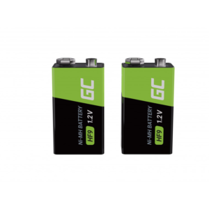 Green Cell Laddningsbara HF9 Batterier 250mAh, 9V, 2-pack