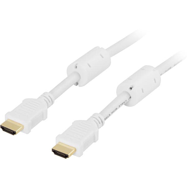 DELTACO HDMI-kabel, 1m, vit