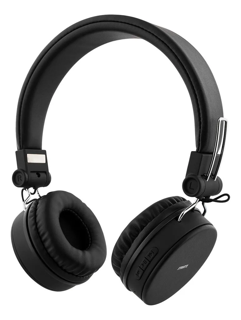 STREETZ Vikbart On-Ear Bluetooth Headset, 3.5 mm - Svart