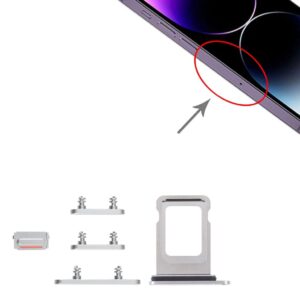 SIM-kortsfack och sidoknappar för iPhone 14 Pro Max, lila