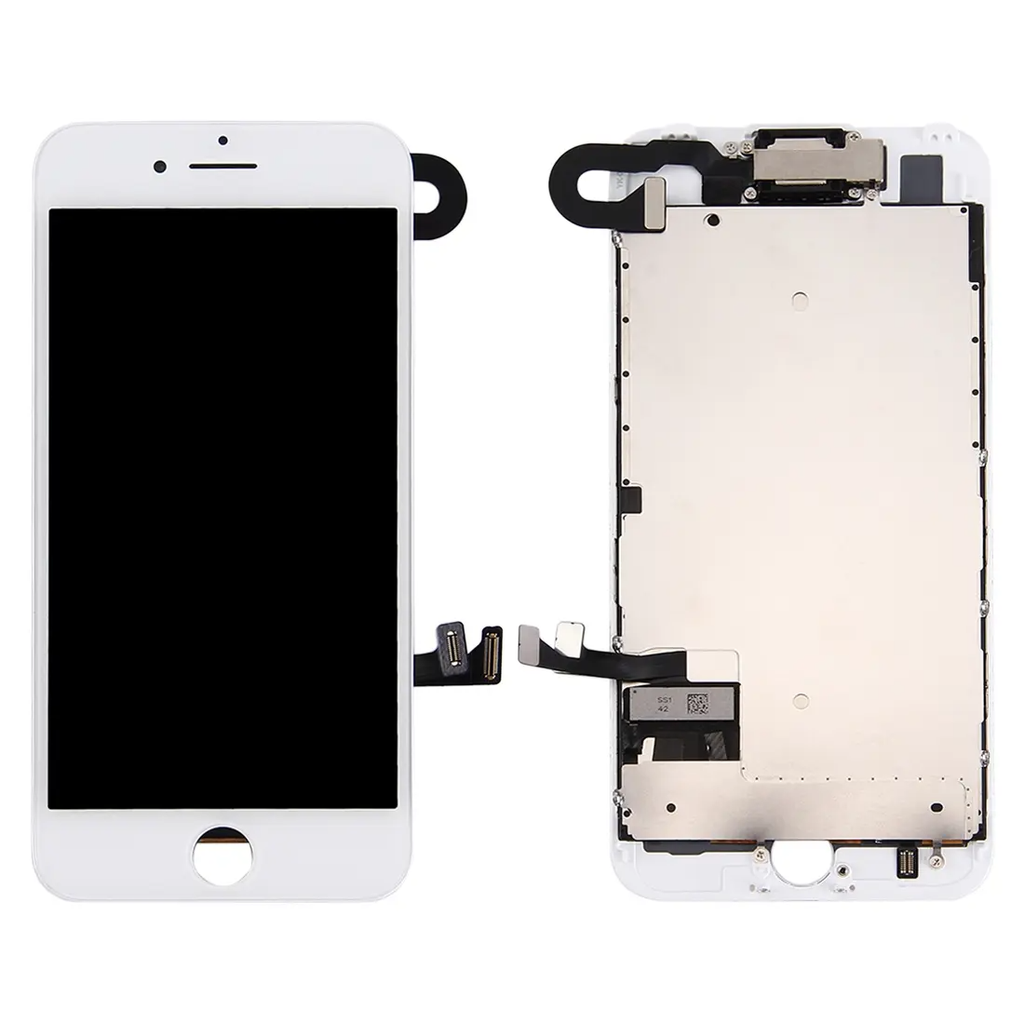 iPhone 8/SE 2020 Skärm Komplett med Kamera och Smådelar - Vit