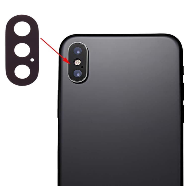 iPhone X Kameralins - Svart