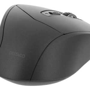 DELTACO Tyst Bluetooth-Mus, 800-1600 DPI - Mörkgrå