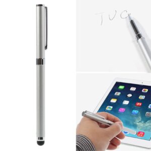 Stylus Pen för Touchskärmar med Kulspetspenna - Silver
