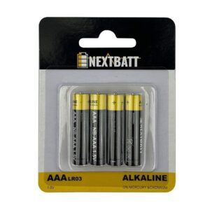 NextBatt Batteri AAA/LR03, 1.5V, Alkaliskt - 4-pack