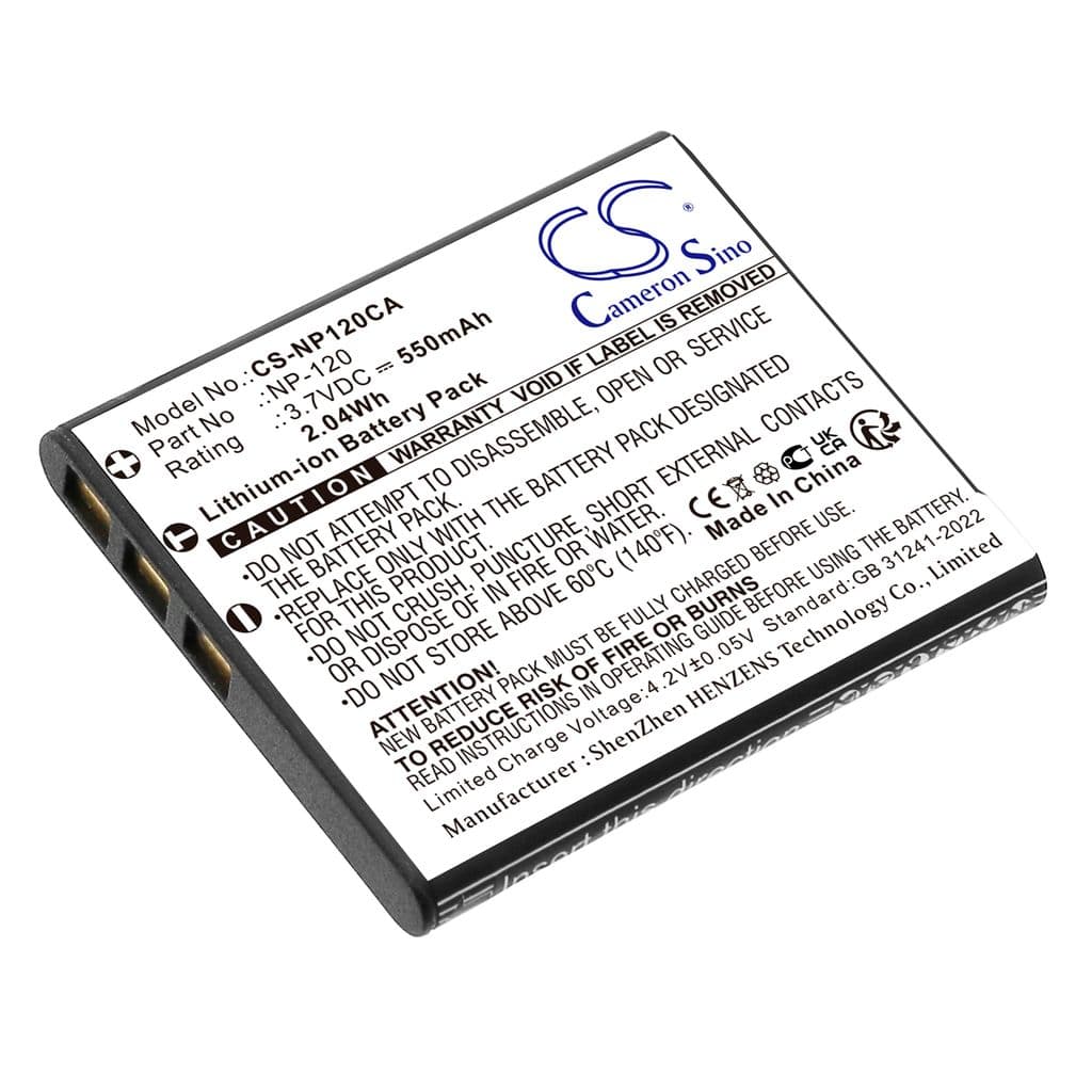 Batteri till NP-120 Casio ersättningsbatteri