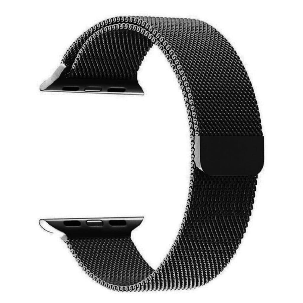 Apple Watch 1/2/3 38mm etc Justerbart Klockarmband - Svart