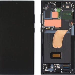 Samsung S23 Ultra Original Display Monterad Ram - Svart