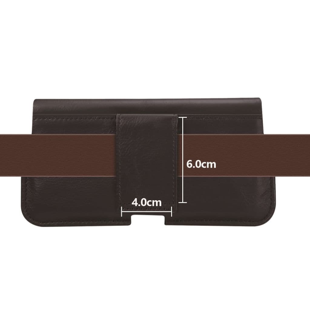 Bältesväska Mobil Läder M svart 5,5-6,5"