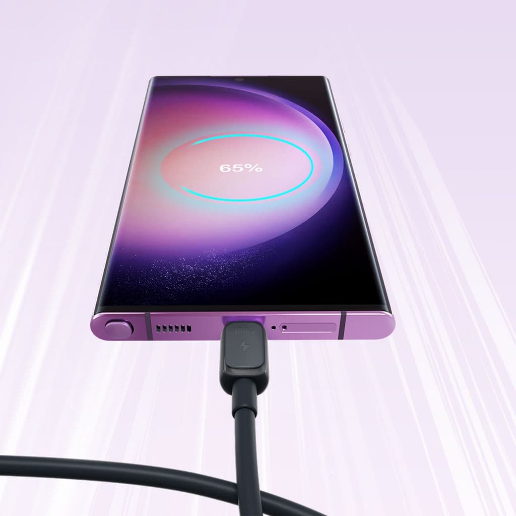 SiGN USB-C till USB-C Kabel 100W, 2m - Svart