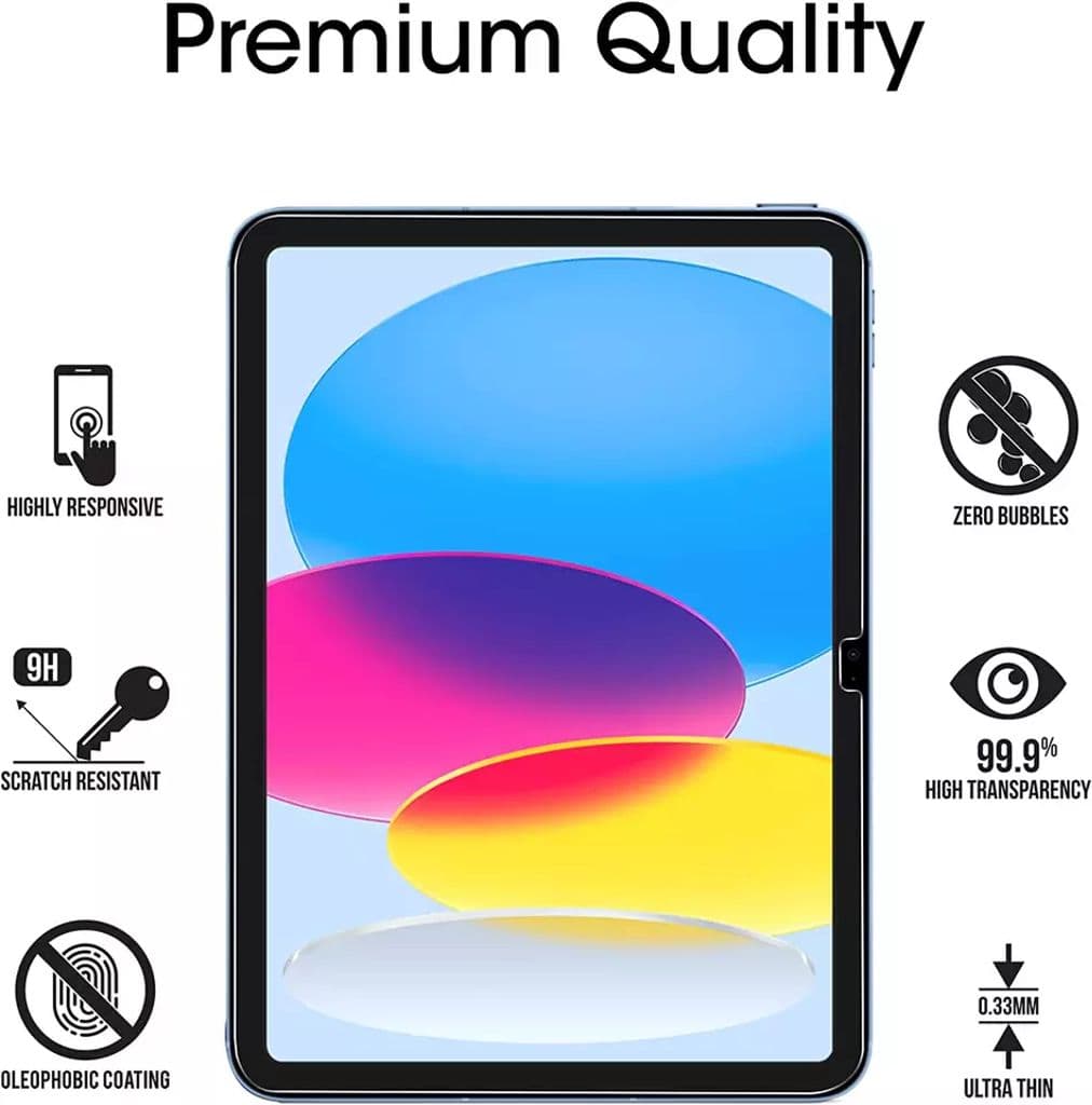 SiGN Heltäckande Skärmskydd i Härdat Glas för iPad 10.9" 2022 / iPad 11" 2025